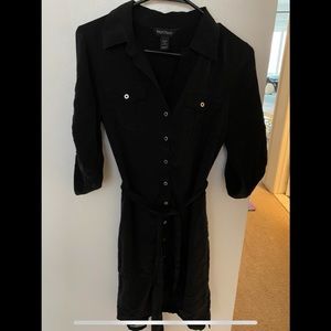 Black button up dress. White House Black market. Size 6 silk